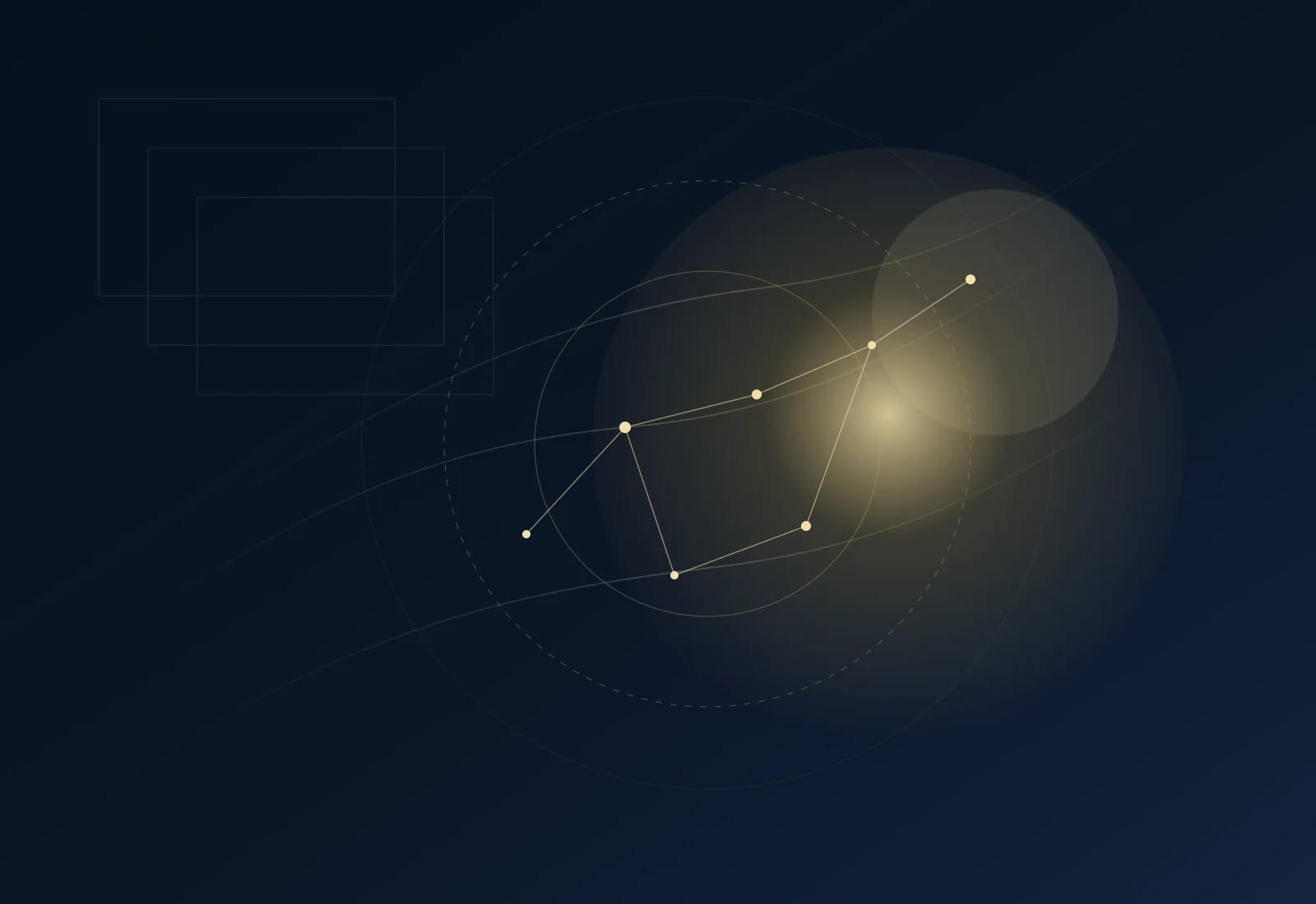 Abstract golden strategic model visual